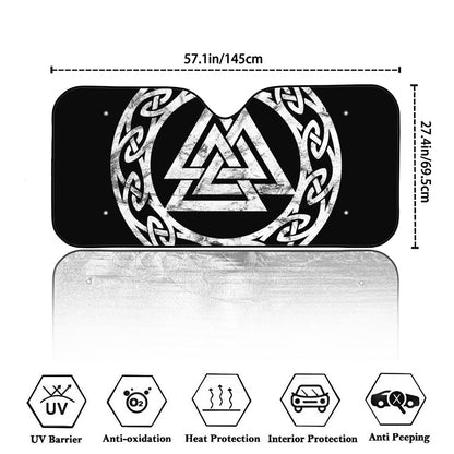 Viking Valhalla Symbol Print Car Windshield Sun Shade