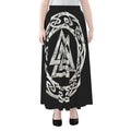 Viking Valhalla Symbol Print Chiffon Maxi Skirt