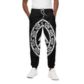 Viking Valhalla Symbol Print Cotton Sweatpants