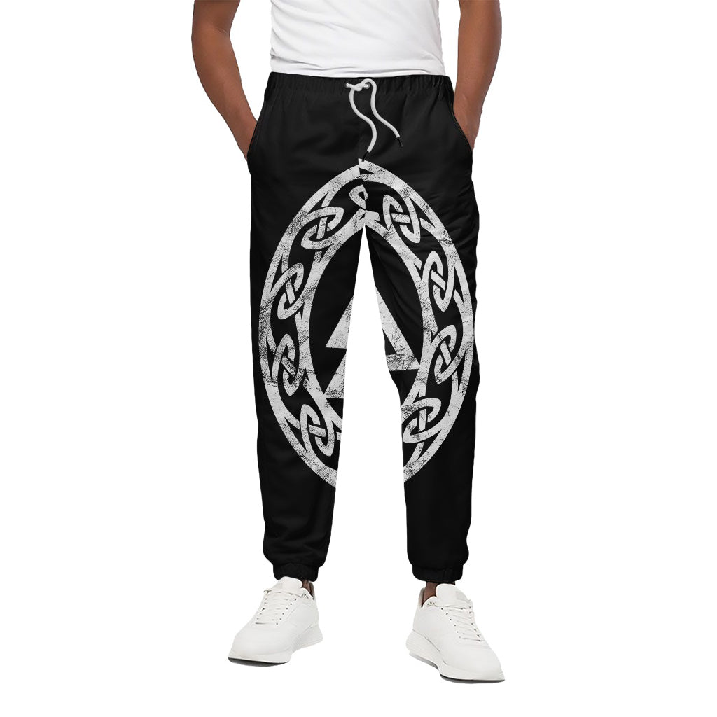 Viking Valhalla Symbol Print Cotton Pants