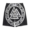 Viking Valhalla Symbol Print Cotton Shorts