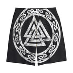 Viking Valhalla Symbol Print Cotton Shorts