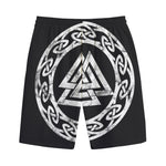 Viking Valhalla Symbol Print Cotton Shorts