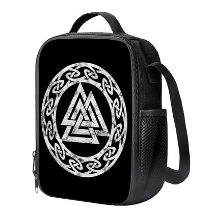 Viking Valhalla Symbol Print Crossbody Lunch Bag