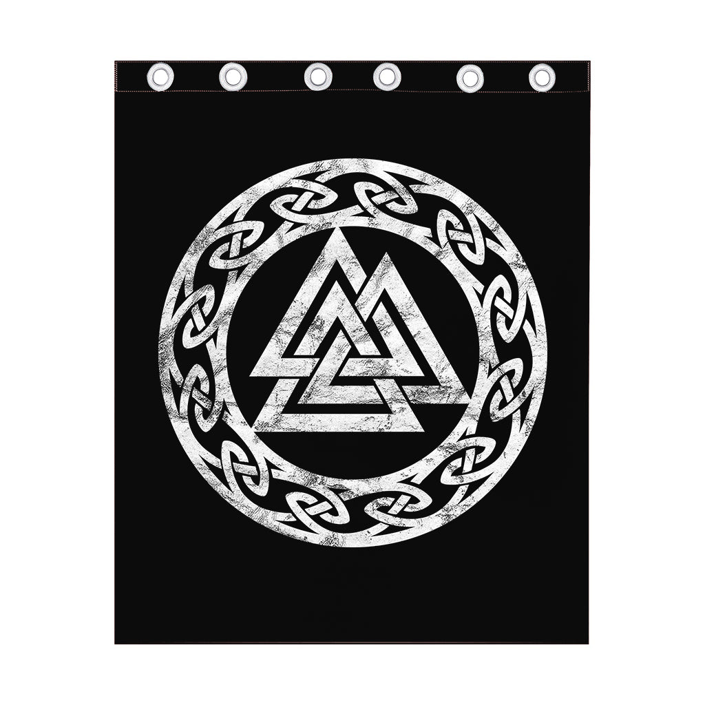 Viking Valhalla Symbol Print Curtain