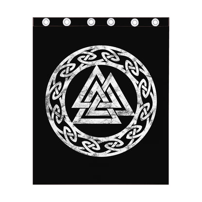 Viking Valhalla Symbol Print Curtain