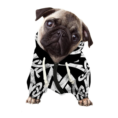 Viking Valhalla Symbol Print Dog Zip Up Hoodie