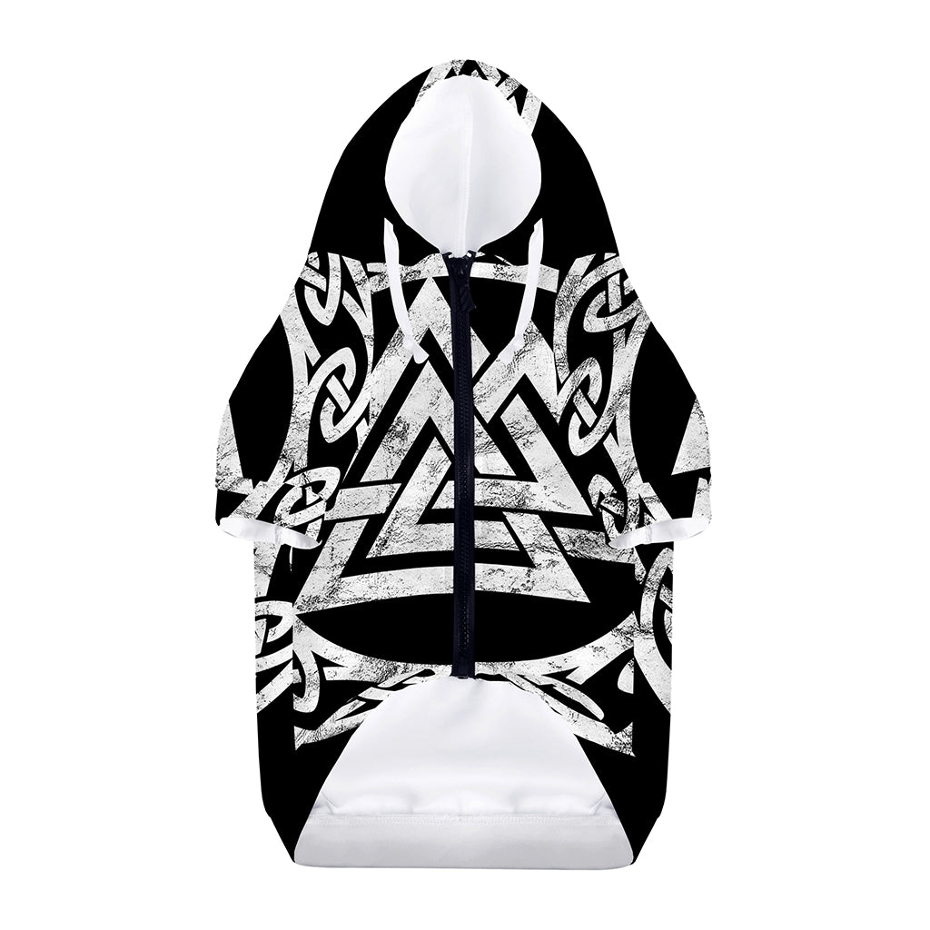 Viking Valhalla Symbol Print Dog Zip Up Hoodie