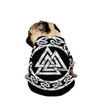 Viking Valhalla Symbol Print Dog Zip Up Jacket