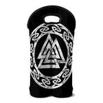 Viking Valhalla Symbol Print Double Neoprene Wine Tote
