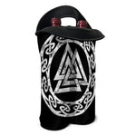 Viking Valhalla Symbol Print Double Neoprene Wine Tote