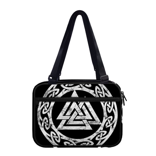 Viking Valhalla Symbol Print Double Strap Bible Bag