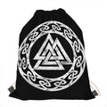 Viking Valhalla Symbol Print Drawstring Bag