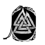 Viking Valhalla Symbol Print Drawstring Makeup Bag