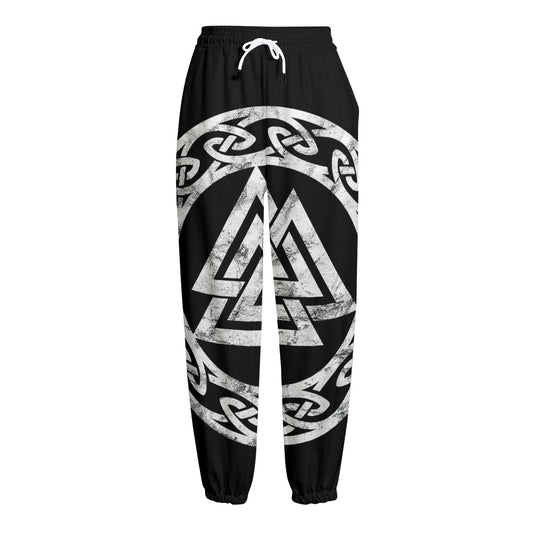 Viking Valhalla Symbol Print Fleece Lined Knit Pants
