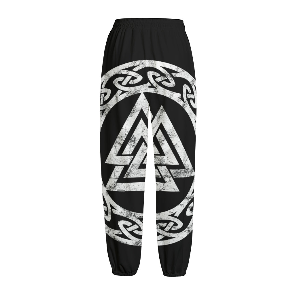 Viking Valhalla Symbol Print Fleece Lined Knit Pants