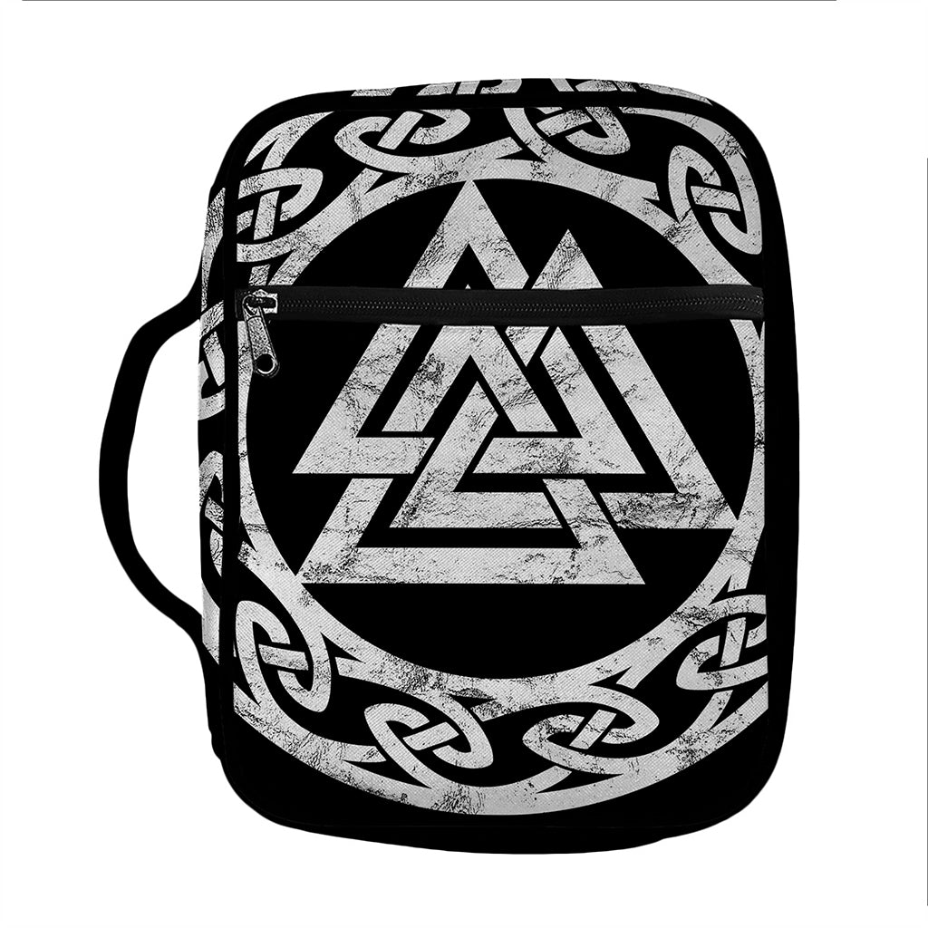 Viking Valhalla Symbol Print Front Pocket Bible Bag