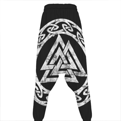 Viking Valhalla Symbol Print Hammer Pants