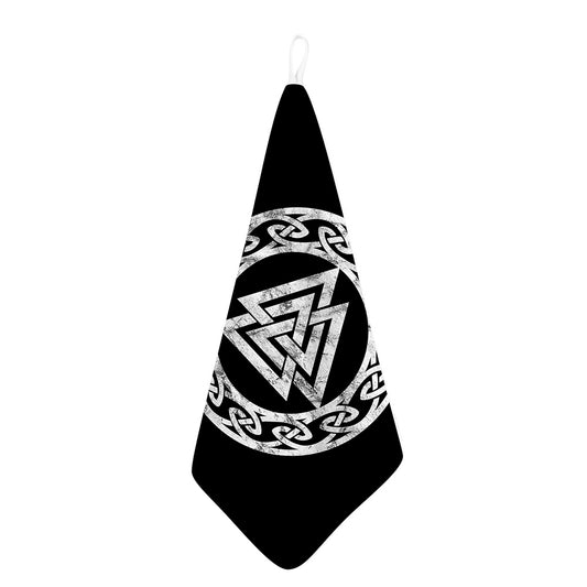 Viking Valhalla Symbol Print Hand Towel
