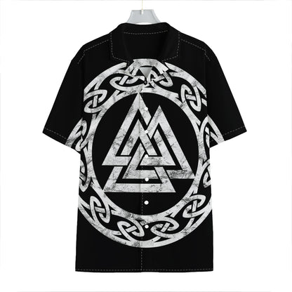 Viking Valhalla Symbol Print Hawaiian Shirt
