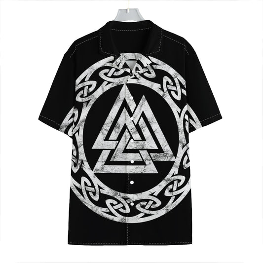 Viking Valhalla Symbol Print Hawaiian Shirt
