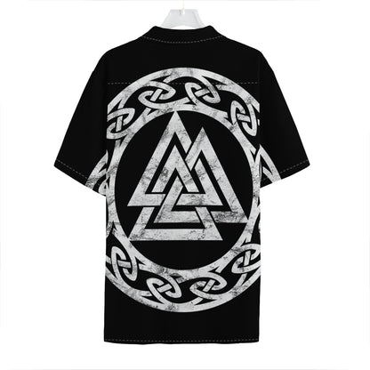 Viking Valhalla Symbol Print Hawaiian Shirt