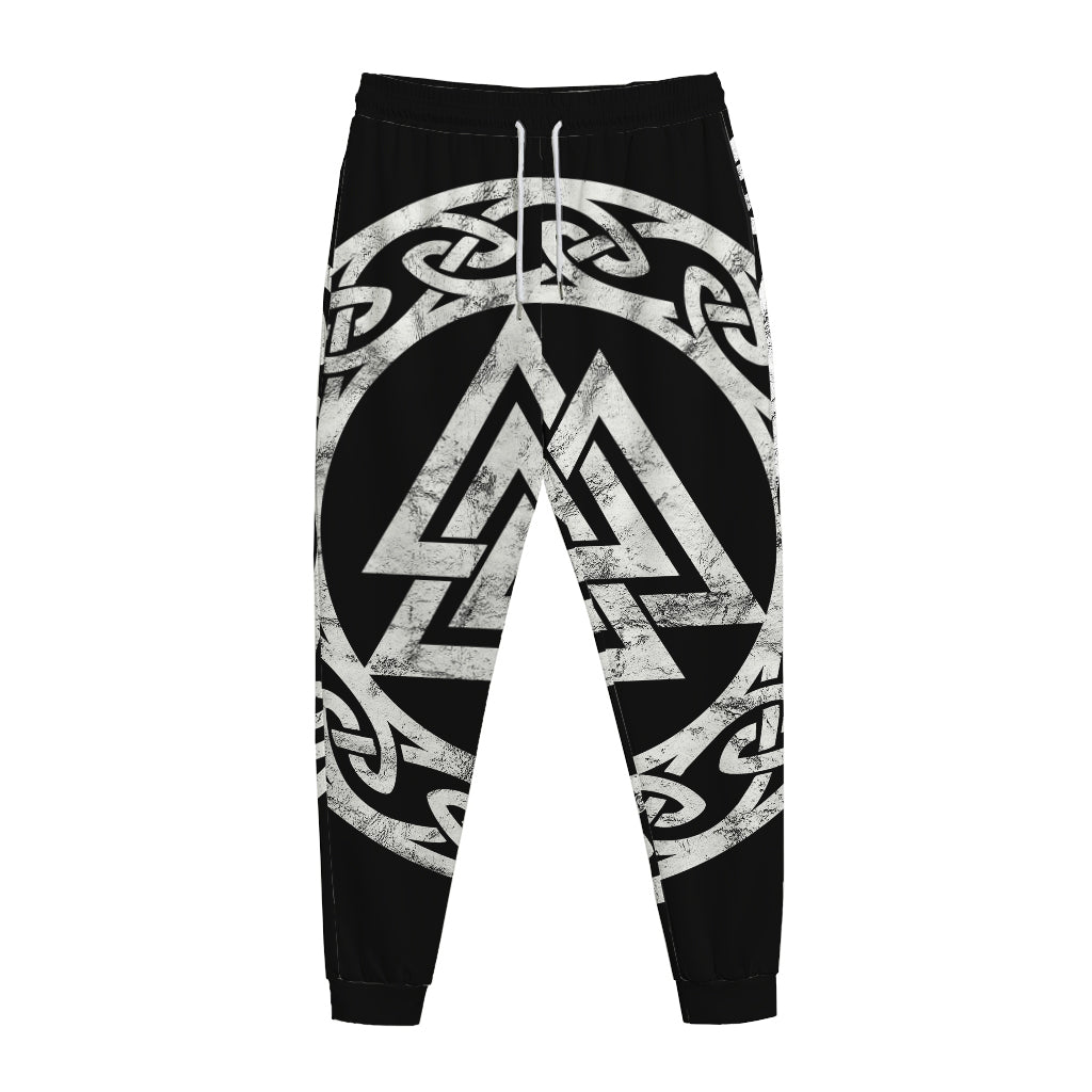 Viking Valhalla Symbol Print Jogger Pants