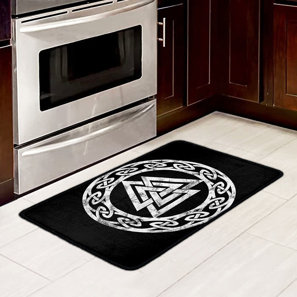 Viking Valhalla Symbol Print Kitchen Mat