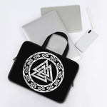 Viking Valhalla Symbol Print Laptop Sleeve With Handle
