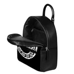 Viking Valhalla Symbol Print Leather Backpack