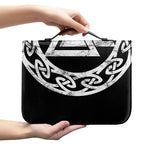 Viking Valhalla Symbol Print Leather Bible Cover