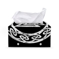 Viking Valhalla Symbol Print Leather Tissue Box Cover