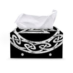 Viking Valhalla Symbol Print Leather Tissue Box Cover