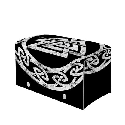 Viking Valhalla Symbol Print Leather Tissue Box Cover