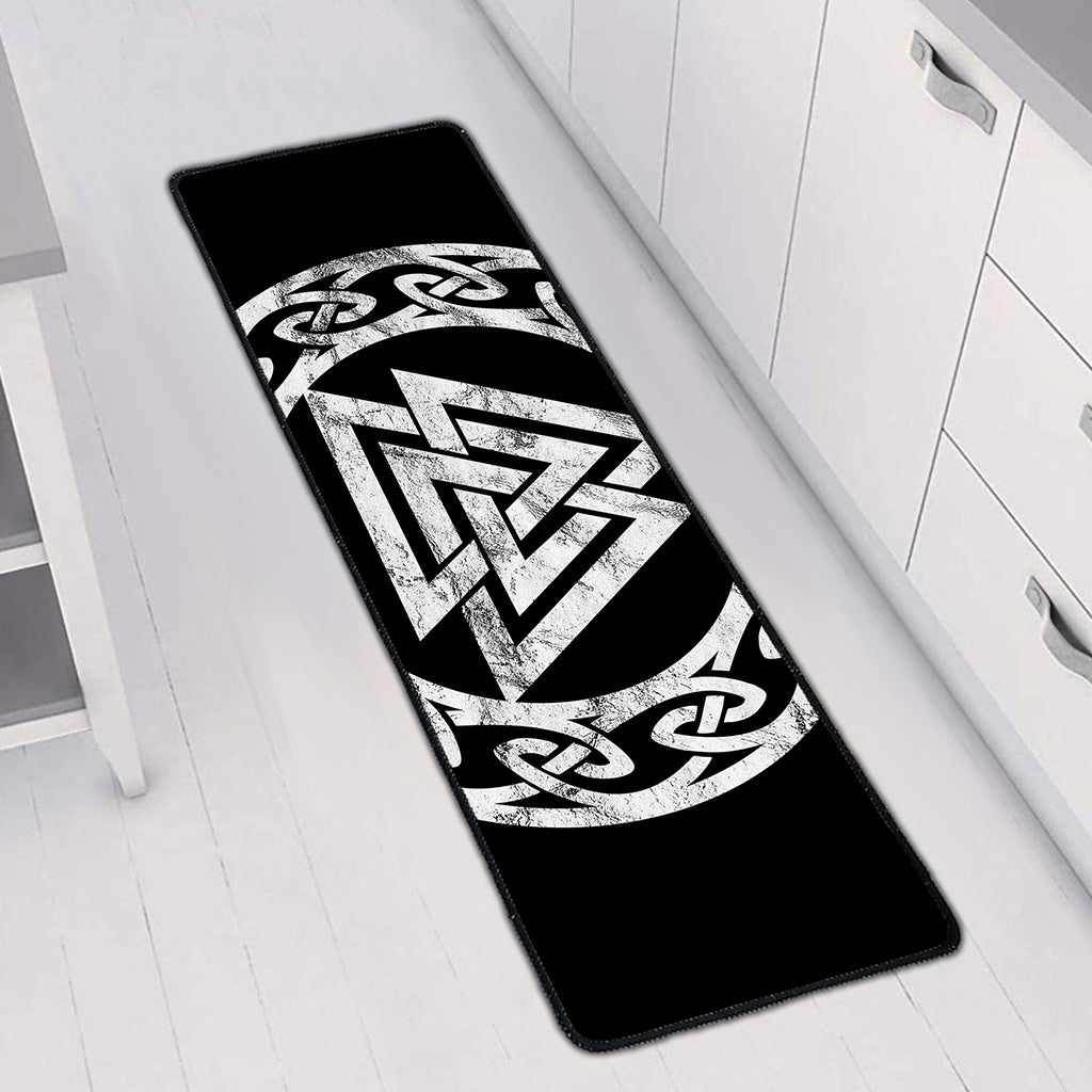 Viking Valhalla Symbol Print Long Kitchen Mat