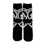 Viking Valhalla Symbol Print Long Socks