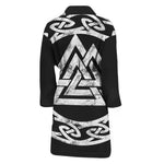 Viking Valhalla Symbol Print Men's Bathrobe
