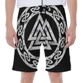 Viking Valhalla Symbol Print Men's Beach Shorts