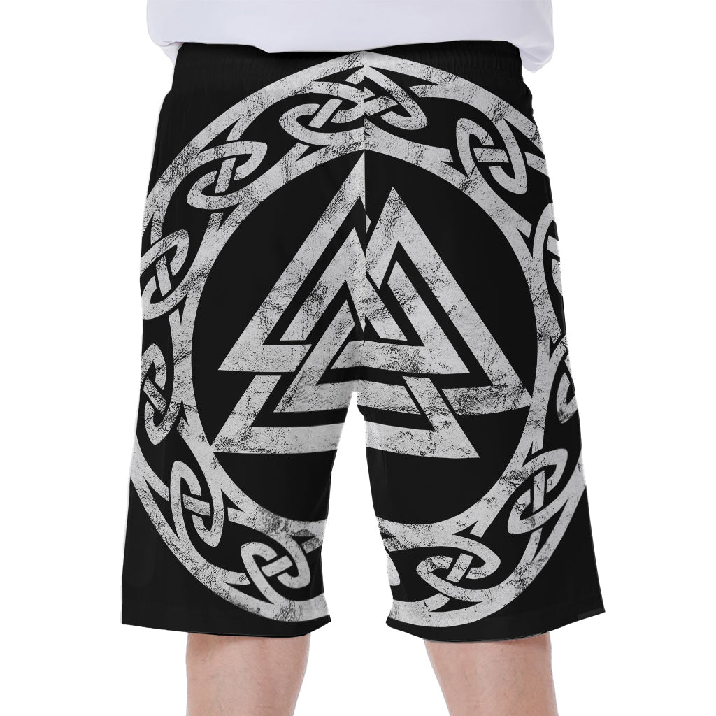 Viking Valhalla Symbol Print Men's Beach Shorts