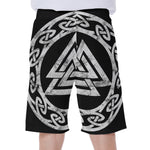 Viking Valhalla Symbol Print Men's Beach Shorts