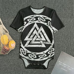 Viking Valhalla Symbol Print Men's Bodysuit