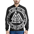 Viking Valhalla Symbol Print Men's Bomber Jacket