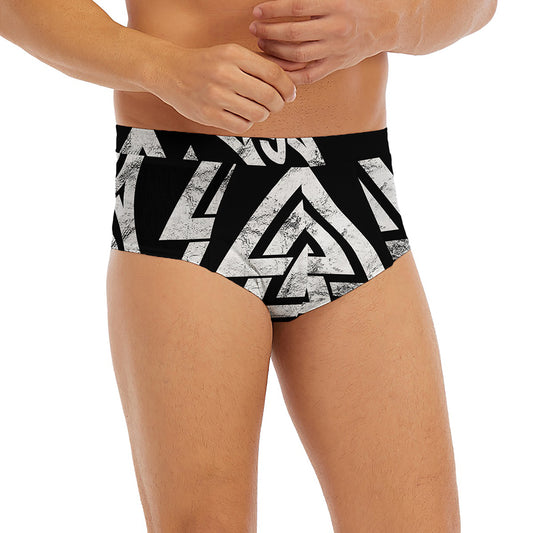 Viking Valhalla Symbol Print Men's Briefs