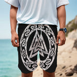 Viking Valhalla Symbol Print Men's Cargo Shorts