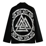 Viking Valhalla Symbol Print Men's Cotton Blazer