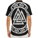 Viking Valhalla Symbol Print Men's Deep V-Neck Shirt