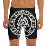 Viking Valhalla Symbol Print Men's Long Boxer Briefs