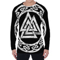 Viking Valhalla Symbol Print Men's Long Sleeve T-Shirt