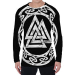 Viking Valhalla Symbol Print Men's Long Sleeve T-Shirt