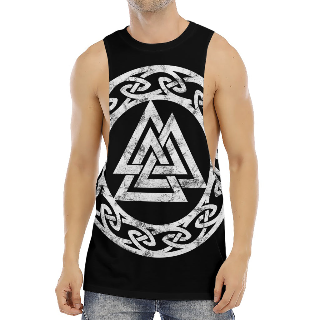 Viking Valhalla Symbol Print Men's Muscle Tank Top
